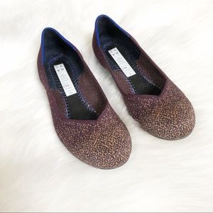 Rothy’s the Flat Eggplant Metallic Sz 6.5
